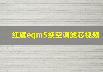 红旗eqm5换空调滤芯视频