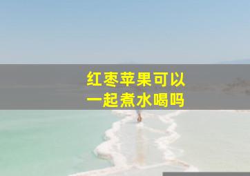 红枣苹果可以一起煮水喝吗