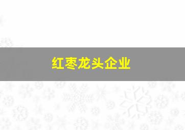 红枣龙头企业