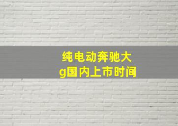 纯电动奔驰大g国内上市时间