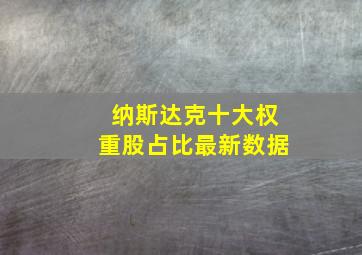 纳斯达克十大权重股占比最新数据