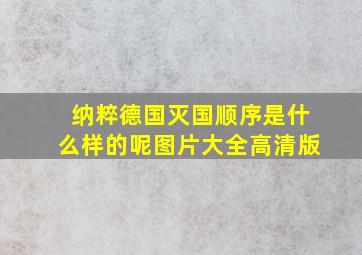 纳粹德国灭国顺序是什么样的呢图片大全高清版