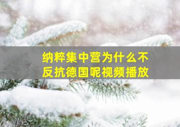 纳粹集中营为什么不反抗德国呢视频播放