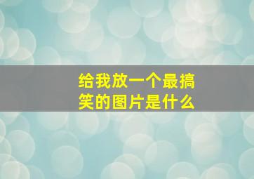 给我放一个最搞笑的图片是什么