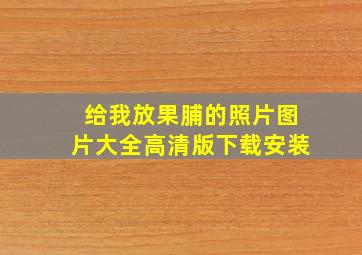 给我放果脯的照片图片大全高清版下载安装