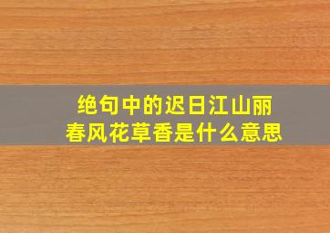 绝句中的迟日江山丽春风花草香是什么意思