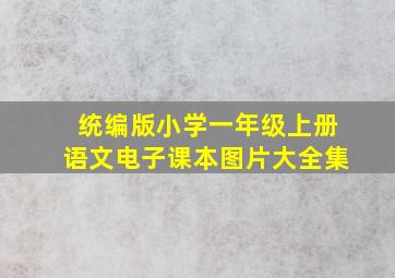 统编版小学一年级上册语文电子课本图片大全集