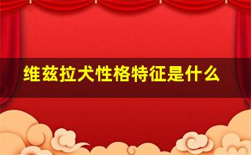 维兹拉犬性格特征是什么