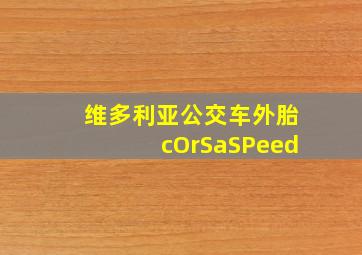 维多利亚公交车外胎cOrSaSPeed