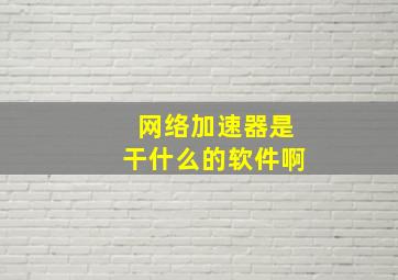 网络加速器是干什么的软件啊