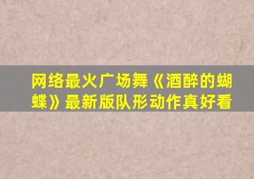 网络最火广场舞《酒醉的蝴蝶》最新版队形动作真好看