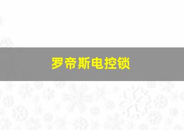 罗帝斯电控锁