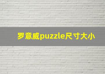 罗意威puzzle尺寸大小