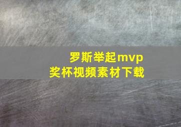 罗斯举起mvp奖杯视频素材下载