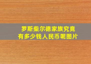 罗斯柴尔德家族究竟有多少钱人民币呢图片