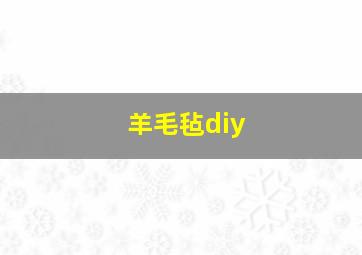 羊毛毡diy