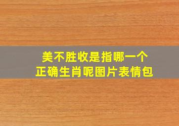 美不胜收是指哪一个正确生肖呢图片表情包