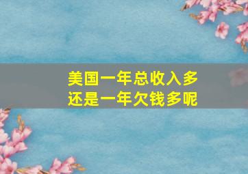 美国一年总收入多还是一年欠钱多呢