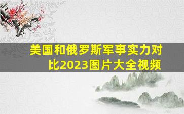 美国和俄罗斯军事实力对比2023图片大全视频