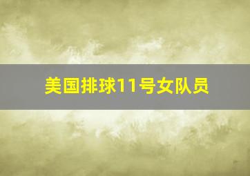 美国排球11号女队员