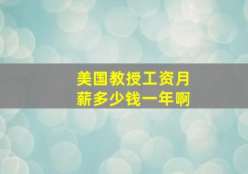 美国教授工资月薪多少钱一年啊