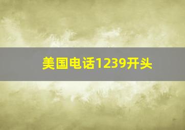 美国电话1239开头