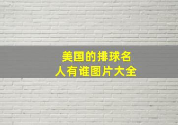 美国的排球名人有谁图片大全