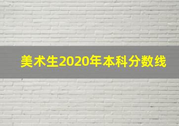 美术生2020年本科分数线