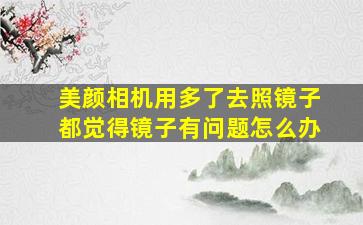 美颜相机用多了去照镜子都觉得镜子有问题怎么办