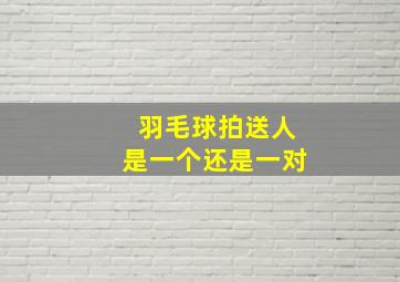 羽毛球拍送人是一个还是一对