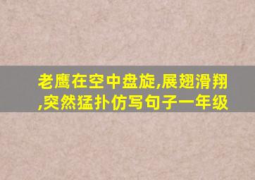 老鹰在空中盘旋,展翅滑翔,突然猛扑仿写句子一年级