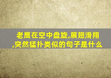 老鹰在空中盘旋,展翅滑翔,突然猛扑类似的句子是什么