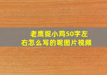 老鹰捉小鸡50字左右怎么写的呢图片视频