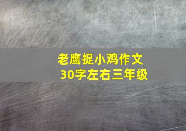 老鹰捉小鸡作文30字左右三年级