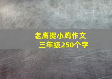 老鹰捉小鸡作文三年级250个字