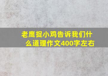 老鹰捉小鸡告诉我们什么道理作文400字左右