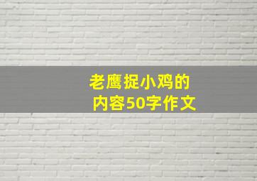 老鹰捉小鸡的内容50字作文