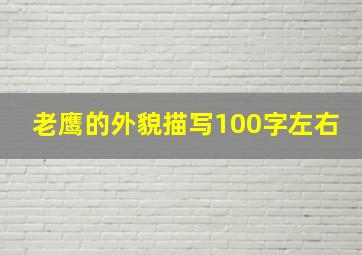 老鹰的外貌描写100字左右