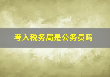 考入税务局是公务员吗