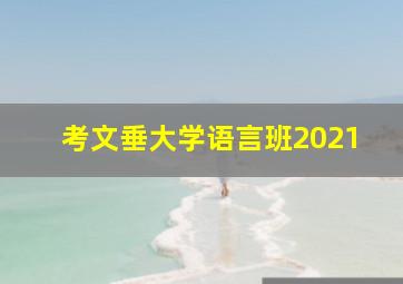 考文垂大学语言班2021