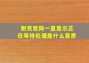 耐克官网一直显示正在等待处理是什么意思