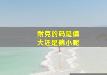 耐克的码是偏大还是偏小呢