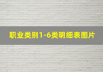 职业类别1-6类明细表图片