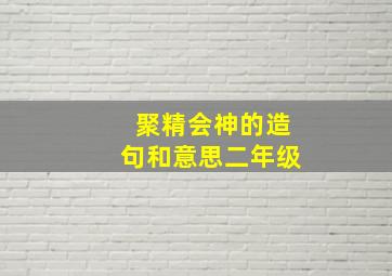 聚精会神的造句和意思二年级