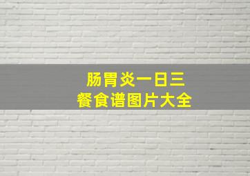 肠胃炎一日三餐食谱图片大全