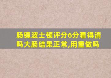 肠镜波士顿评分6分看得清吗大肠结果正常,用重做吗