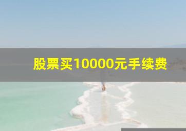 股票买10000元手续费