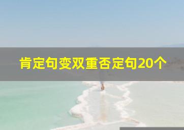 肯定句变双重否定句20个