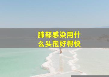 肺部感染用什么头孢好得快