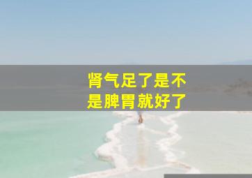 肾气足了是不是脾胃就好了